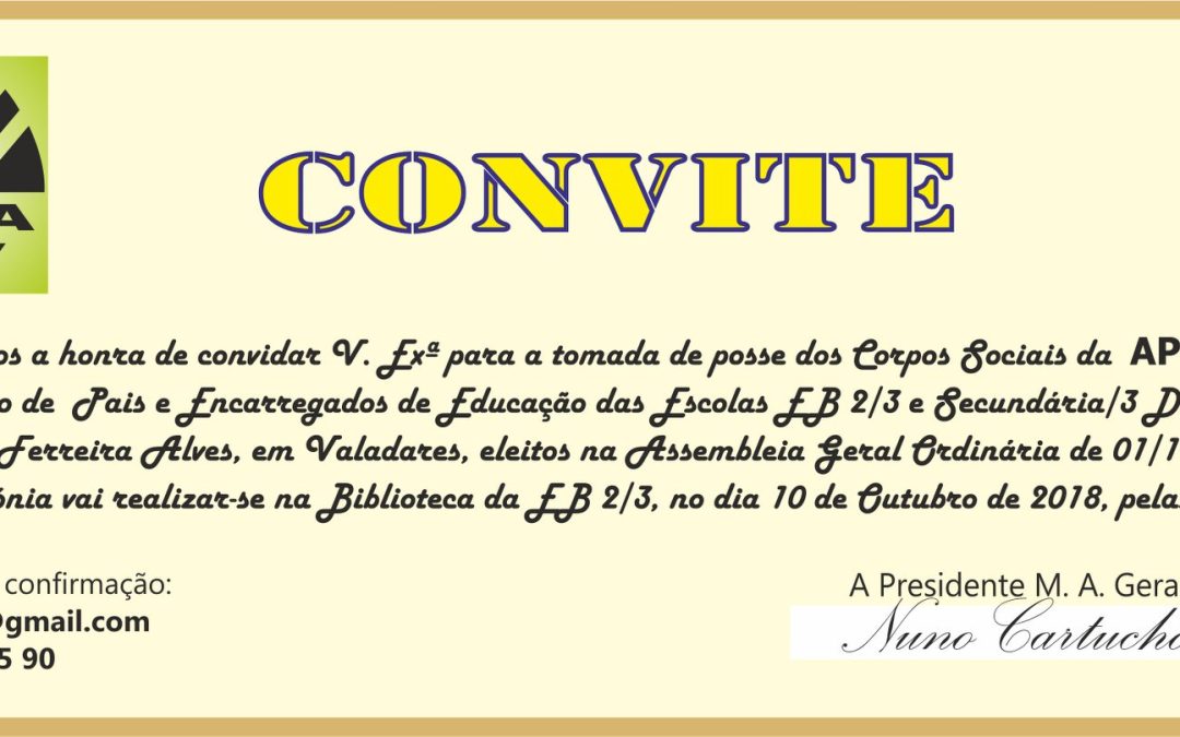 Tomada de posse dos Órgãos Sociais da APEVA